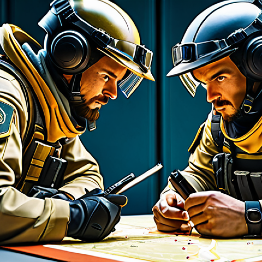 Gold Rank - Teamwork**
"A Valorant match scene, Gold rank players strategizing on a map. Characters fully clothed in tactical gear, focused expressions. Bright, vibrant colors, teamwork concept, safe for work, perfect anatomy, natural proportions, appropriate content, professional"
**