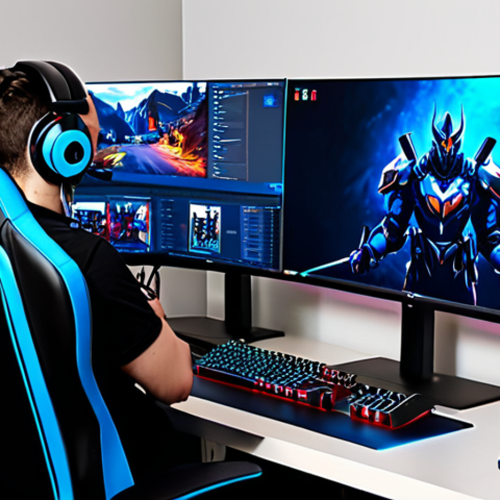 The Setup**
"A gamer in a comfortable gaming chair, fully clothed, with a professional headset on, intensely focused on the VALORANT game on a large monitor. Multiple screens show recording software (like OBS Studio) setup. Room is decorated with gaming posters and RGB lighting. safe for work, appropriate content, family-friendly, perfect anatomy, natural proportions, high-quality rendering, realistic."
**