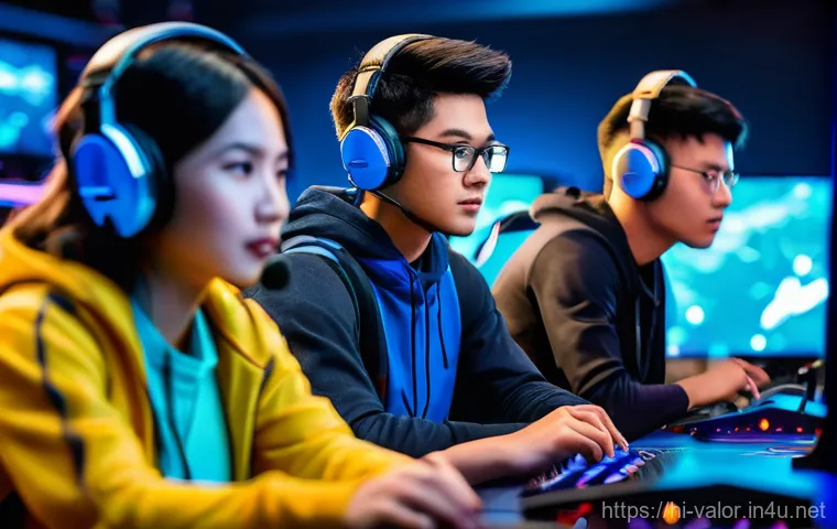 발로란트 아시아 서버 특징 - **Prompt:** A dynamic and intense scene capturing the essence of competitive Valorant gaming on an A...
