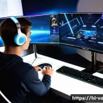 발로란트 에임 교정 팁 - **Prompt 1: The Precision Gamer's Setup**
"A determined young male gamer, 18-25 years old, with ...