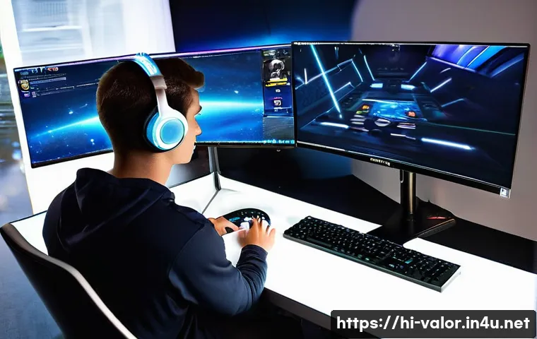 발로란트 에임 교정 팁 - **Prompt 1: The Precision Gamer's Setup**
"A determined young male gamer, 18-25 years old, with ...