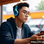 발로란트 모바일 지원 가능성 - **Prompt 1: Portable Valorant Action at a Cafe**
"A young adult, approximately 20-25 years old, ...